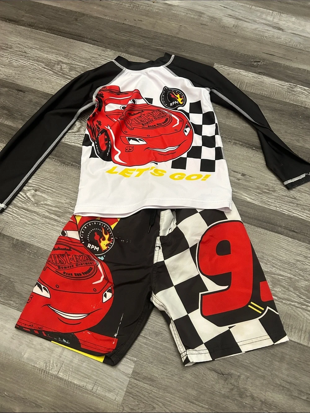 Disney Kids Swim Set - Red, Black, White, Yellow
